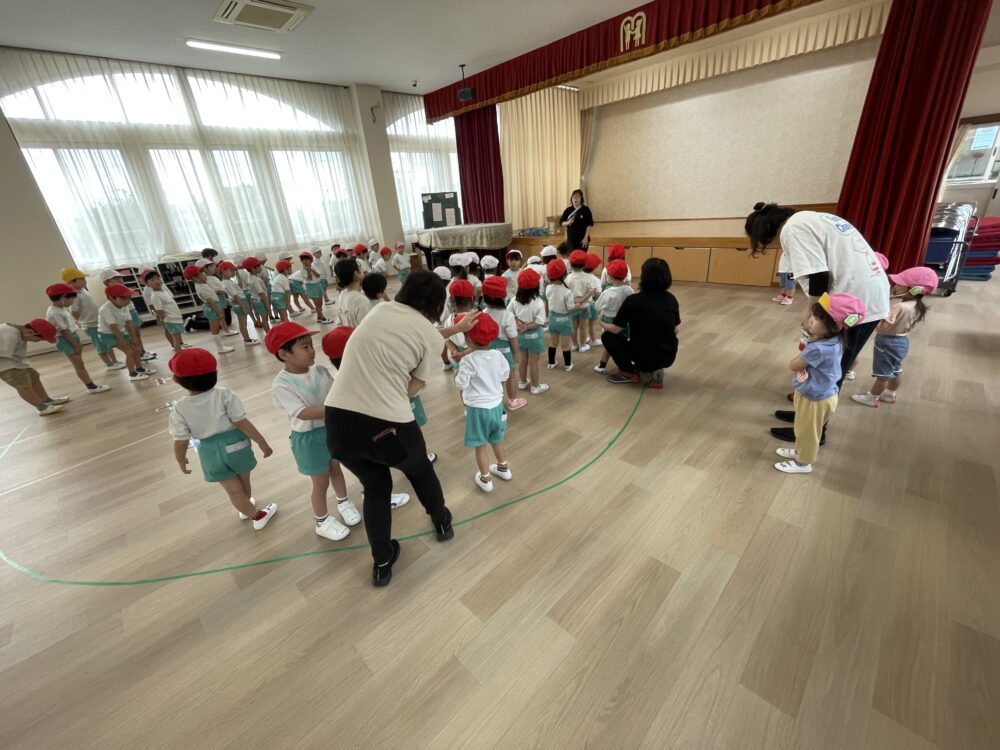 運動会の練習　ゆり組　いちご組　ひよこ・きらら組