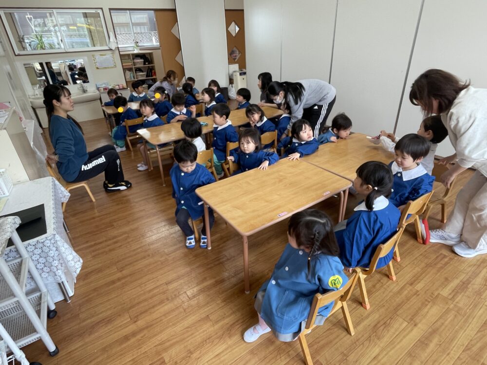 いちご組、ゆり組、さくら組　今日の一場面